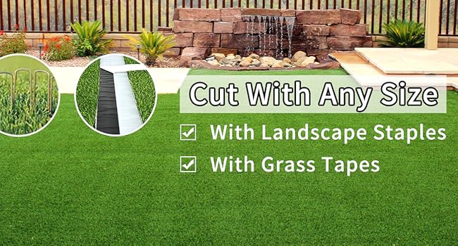 Petgrow Realistic Artificial Grass Turf -5FTX10FT(50 Square FT), Thick Fake Grass Pet Dog Mat Pad with Drain Holes- Indoor Outdoor Astroturf Garden Lawn Landscape Balcony Synthetic Faux Grass Petgrow Realistic Artificial Grass Turf -5FTX10FT(50 Square FT), Thick Fake Grass Pet Dog Mat Pad with Drain Holes- Indoor Outdoor Astroturf Garden Lawn Landscape Balcony Synthetic Faux Grass