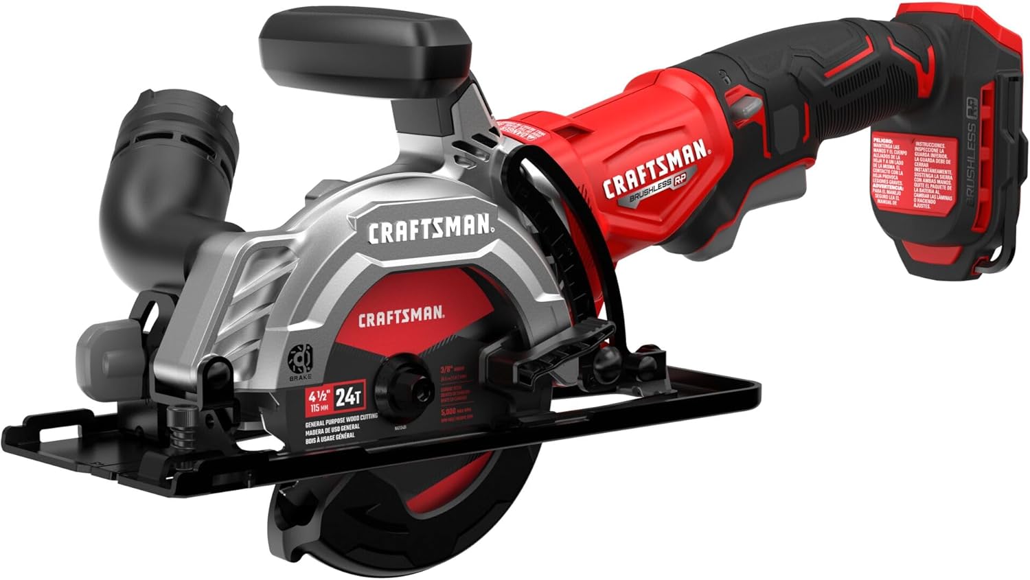 V20 4.5-inch Cordless Circular Saw, with Two Batteries