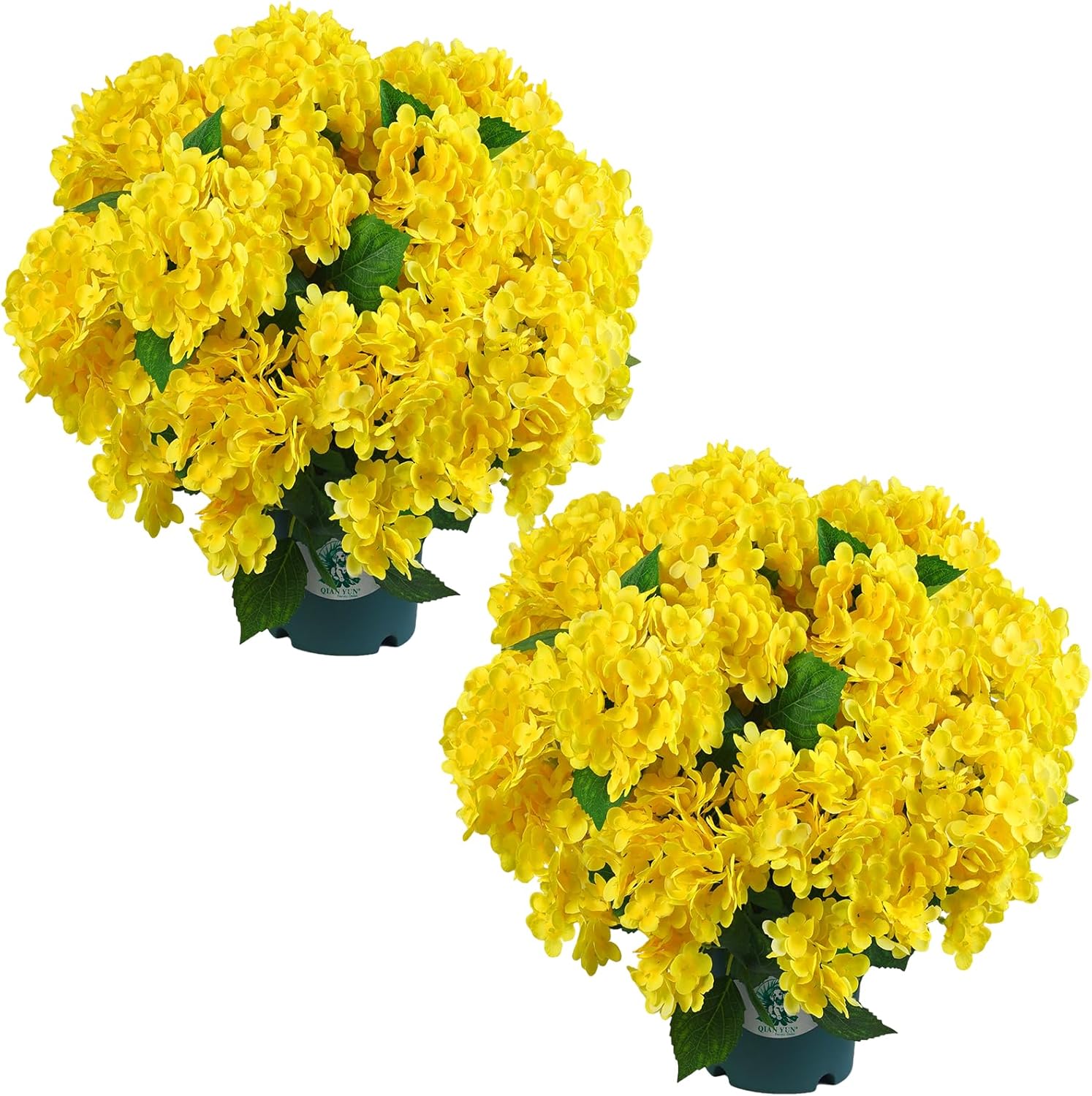 20'' Artificial Hydrangea Bush – UV-Resistant Faux Plant for Garden, Patio, Porch & Indoor Decor