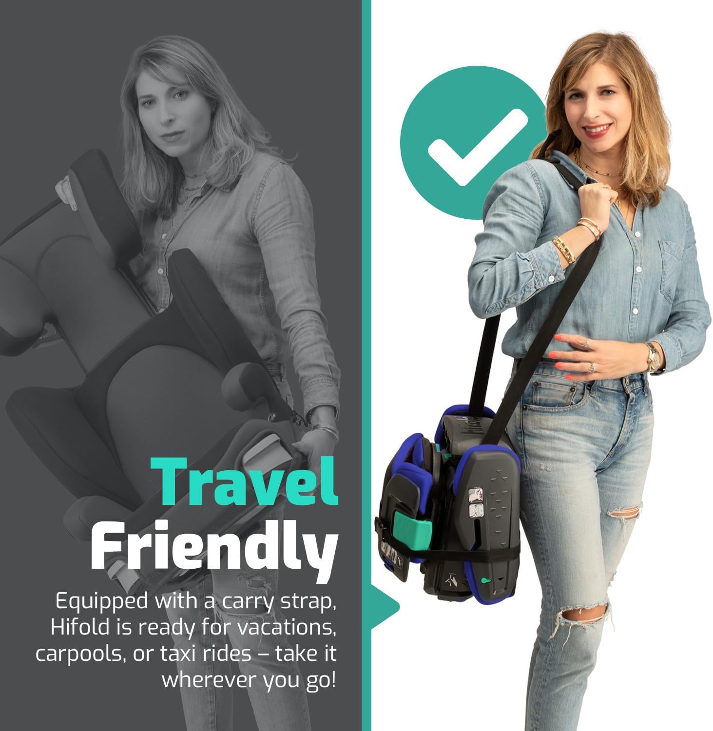 Adjustable Kids High Back Booster Car Seat with Strap