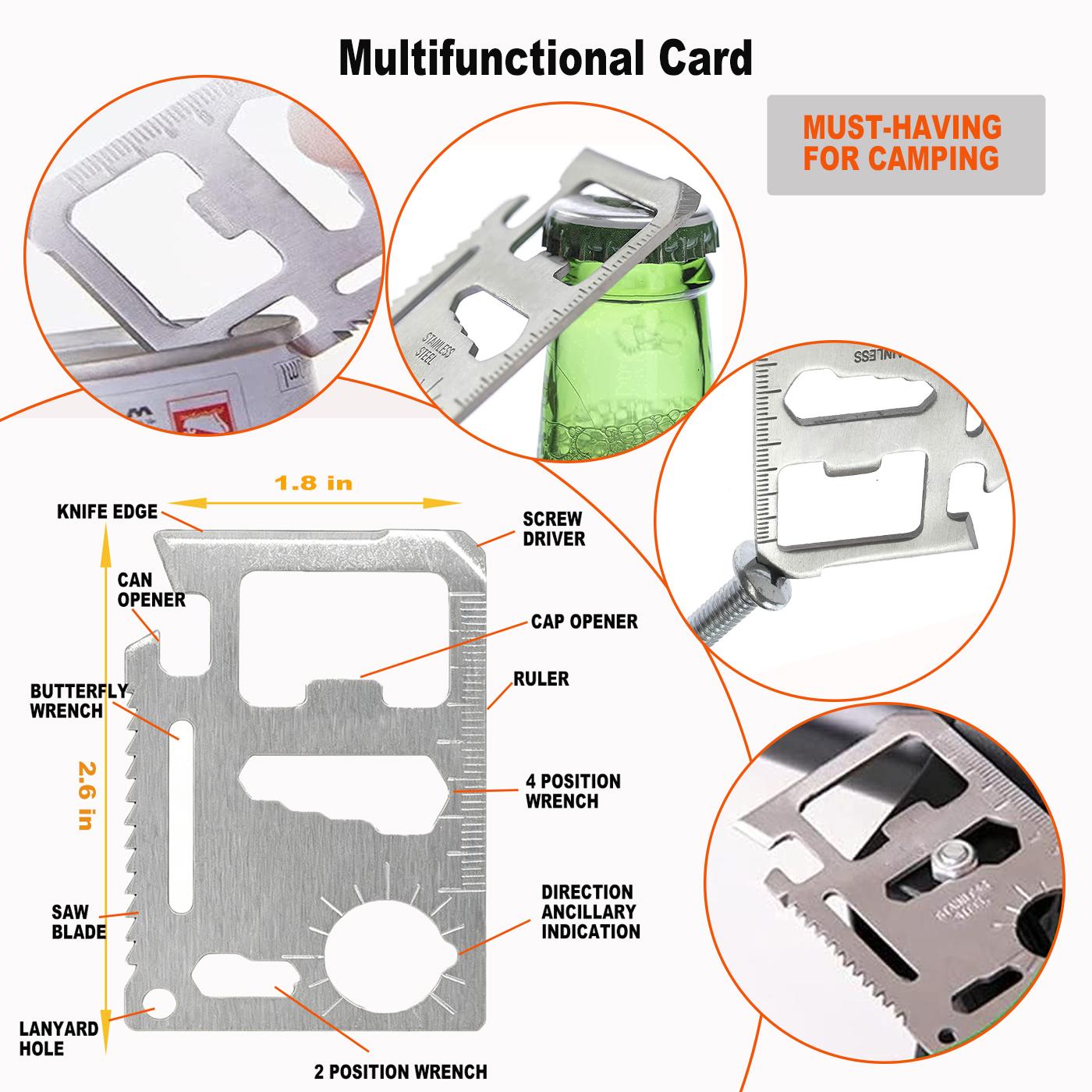 Survival First Aid Kits, Professional Survival Gear Equipment Tools First Aid Supplies kit for SOS Emergency Hiking Hunting Disaster Camping Adventures, Father's Gift