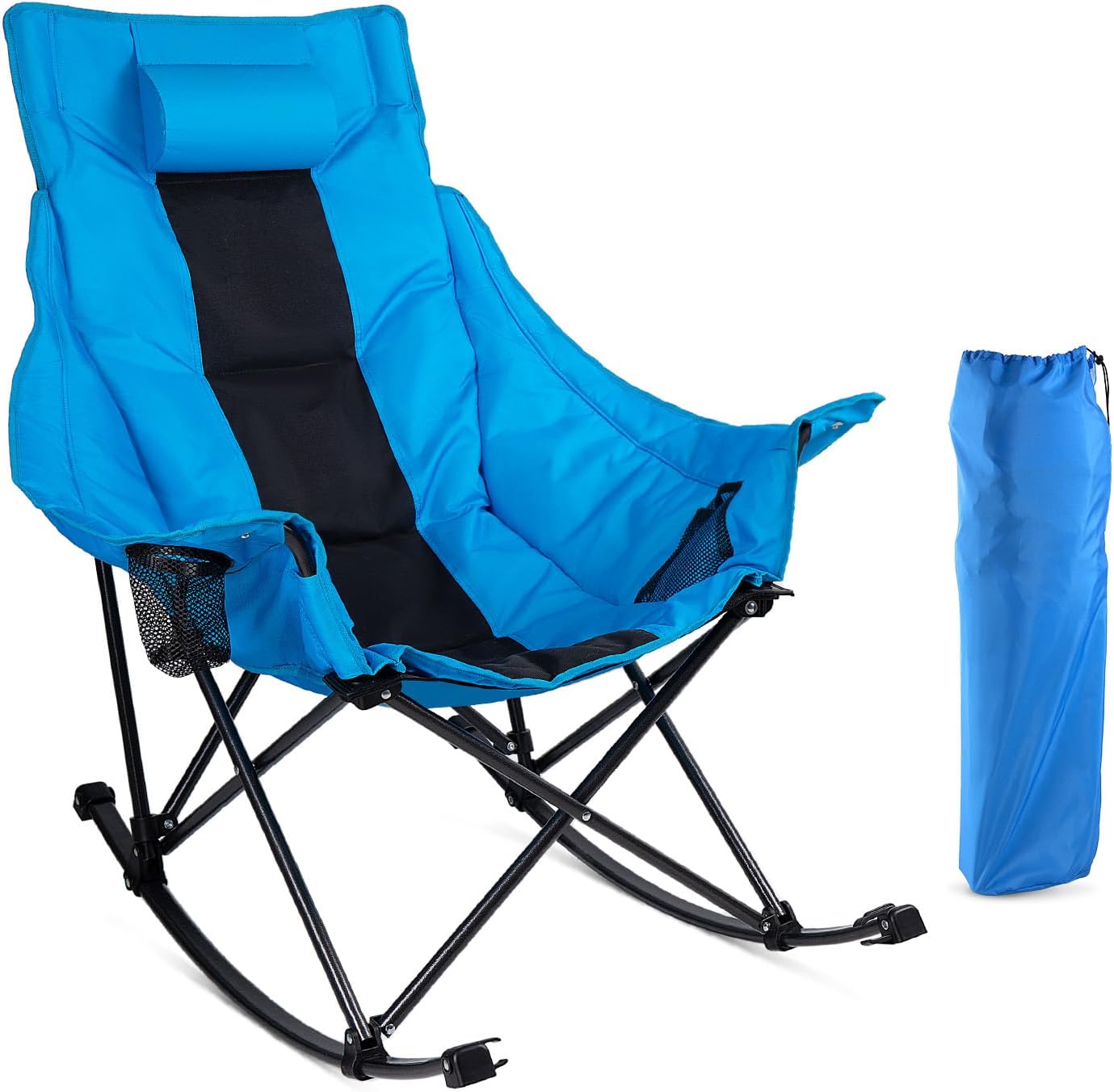 Outdoor Folding Rocking Camping Chair for Adults