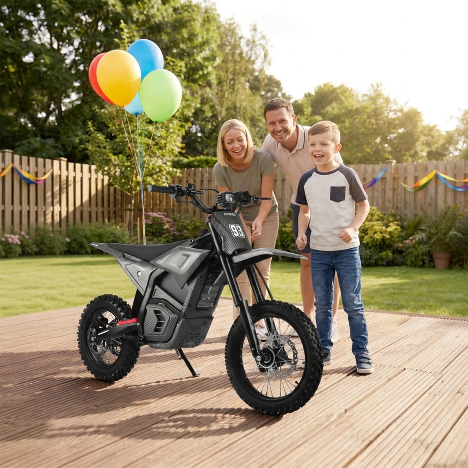 Electric Dirt Bike for Adults Teens, 3840W Peak Electric Motorcycle 40MPH 53Miles Long Range, 48V 23.4Ah Battery Ebike,Hydraulic Brakes Mountain Off-Road Fit Age 12+