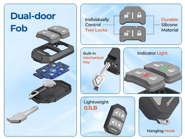 RV Keyless Entry Door Lock - Anti-Theft Keypad Latch Handle for Travel Trailers & Campers - Includes 1 Lock, 2 Remotes & Install Kit (Fits Most Models)
