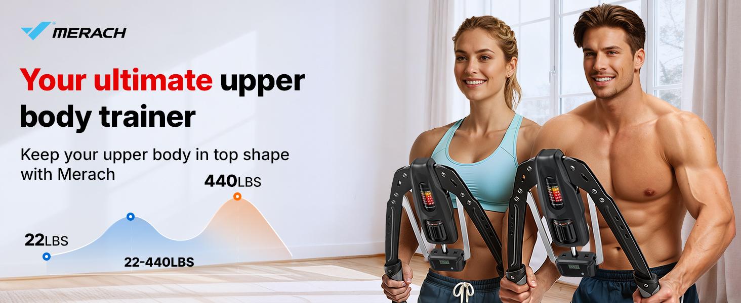 Merach Hydraulic Arm Trainer with Counter, 22‑440lbs Adjustable Resistance, Stable Triangular Structure for Safe Home Workout, Foldable Upper Body Strength Equipment for Men Women Summervibes Merach Hydraulic Arm Trainer with Counter, 22‑440lbs Adjustable Resistance, Stable Triangular Structure for Safe Home Workout, Foldable Upper Body Strength Equipment for Men Women Summervibes