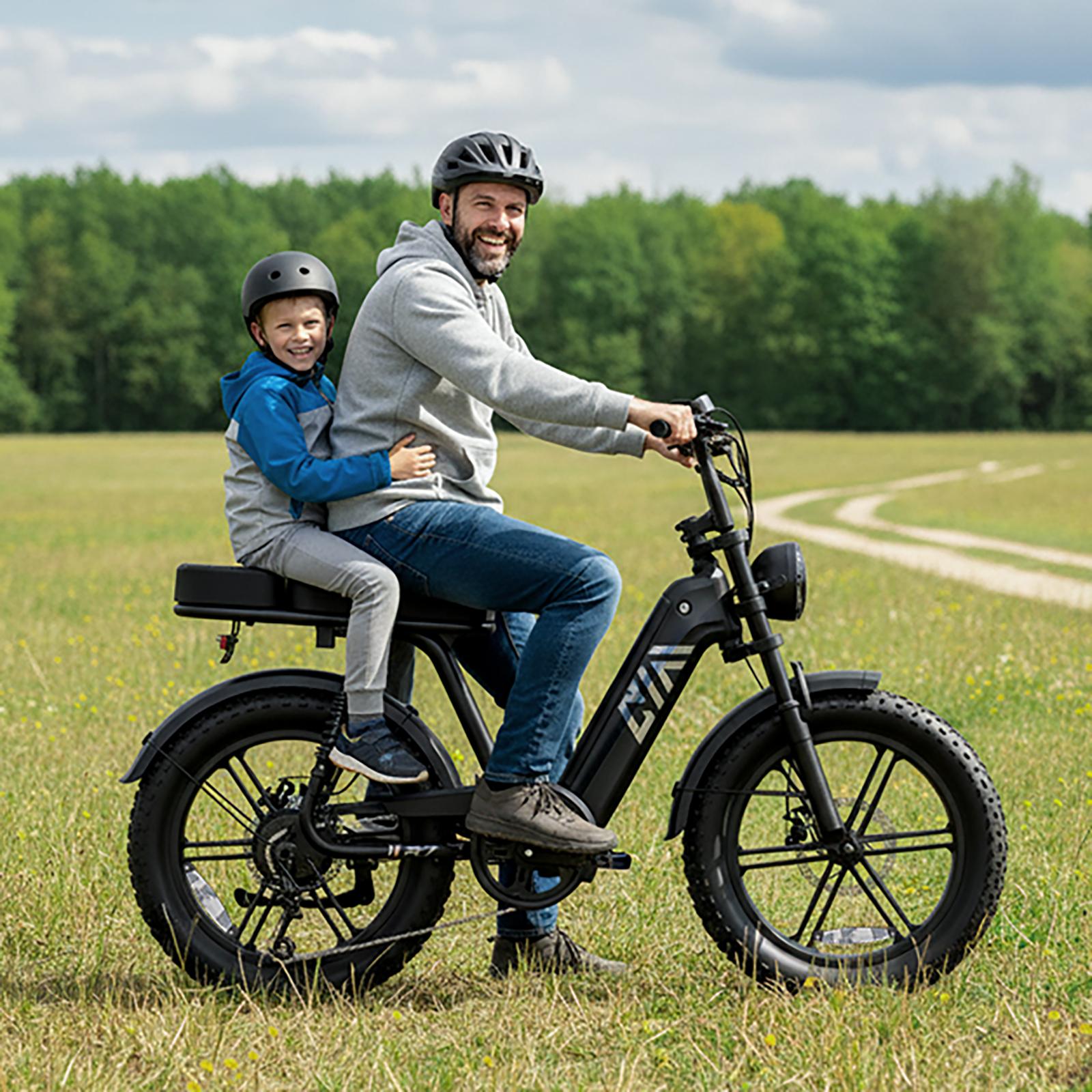 Summervibes 1500W Peak (750W Rated) Electric Bike, 20" Fat Tires, 90Nm Torque, 28MPH Top Speed, 48V 15Ah Battery, 65KM Range, LCD Display & Bluetooth App | Black & Desert Yellow