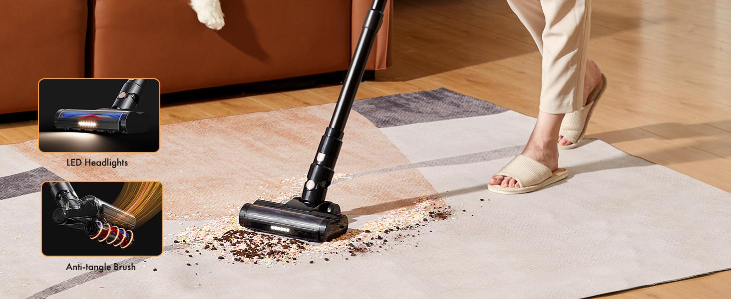 【 2026 newly upgraded】Trucozie T350 cordless vacuum features an 8-in-1 lightweight design with up to 45 minutes of runtime and 33Kpa of powerful suction. This rechargeable cordless vacuum is ideal for carpets, tiles, pet hair, and hardwood floors. 【 2026 newly upgraded】Trucozie T350 cordless vacuum features an 8-in-1 lightweight design with up to 45 minutes of runtime and 33Kpa of powerful suction. This rechargeable cordless vacuum is ideal for carpets, tiles, pet hair, and hardwood floors.