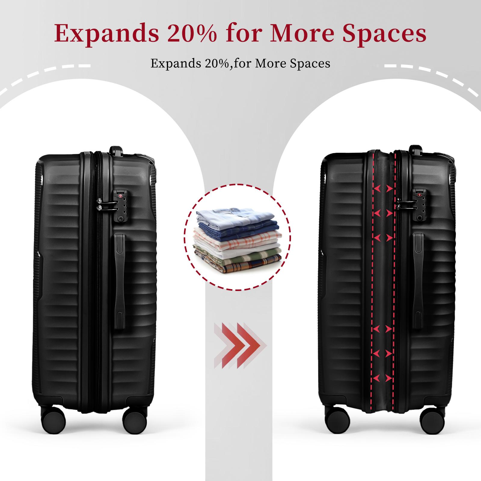 AAIVV 4 PCS Luggage Sets, with Double Spinner Wheels Expandable ABS Travel Suitcase Set, TSA Lock Hardshell Durable Traveling Bag Luggage Sets (13/20/26/28in) summervibes AAIVV 4 PCS Luggage Sets, with Double Spinner Wheels Expandable ABS Travel Suitcase Set, TSA Lock Hardshell Durable Traveling Bag Luggage Sets (13/20/26/28in) summervibes