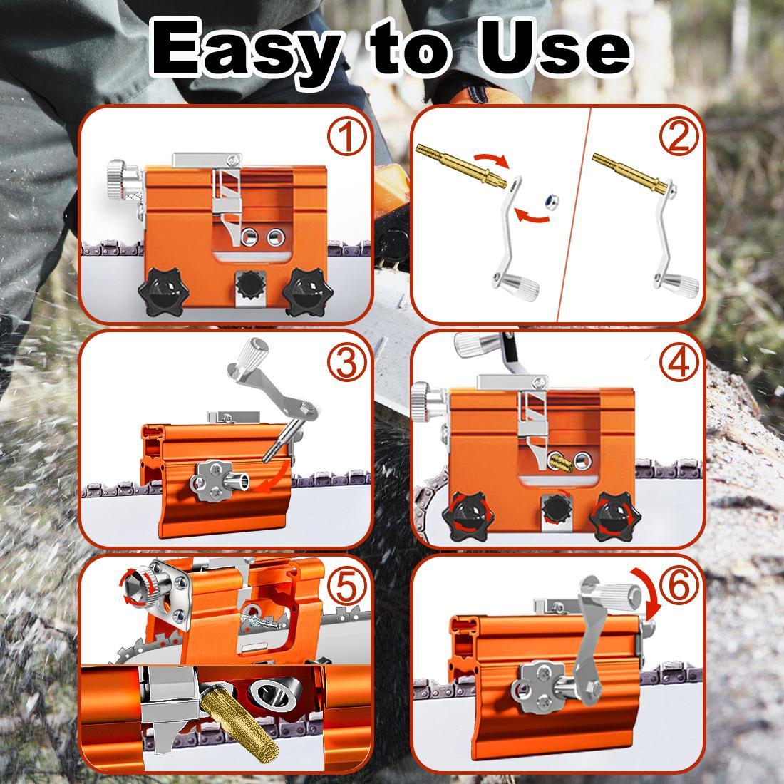 Portable Chain Saw Sharpener, Chain Saw Sharpening Tool, Heavy Duty Hardware Chain Saw Accessories, Professional Power Tool Accessories for Garden