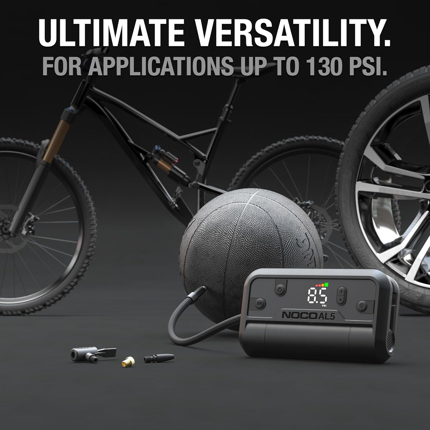 Cordless Tire Inflator – Portable Rechargeable Air Compressor with USB-C – 17 LPM Inflates 0–40 PSI in 7 Minutes – Digital Gauge + Auto-Shutoff