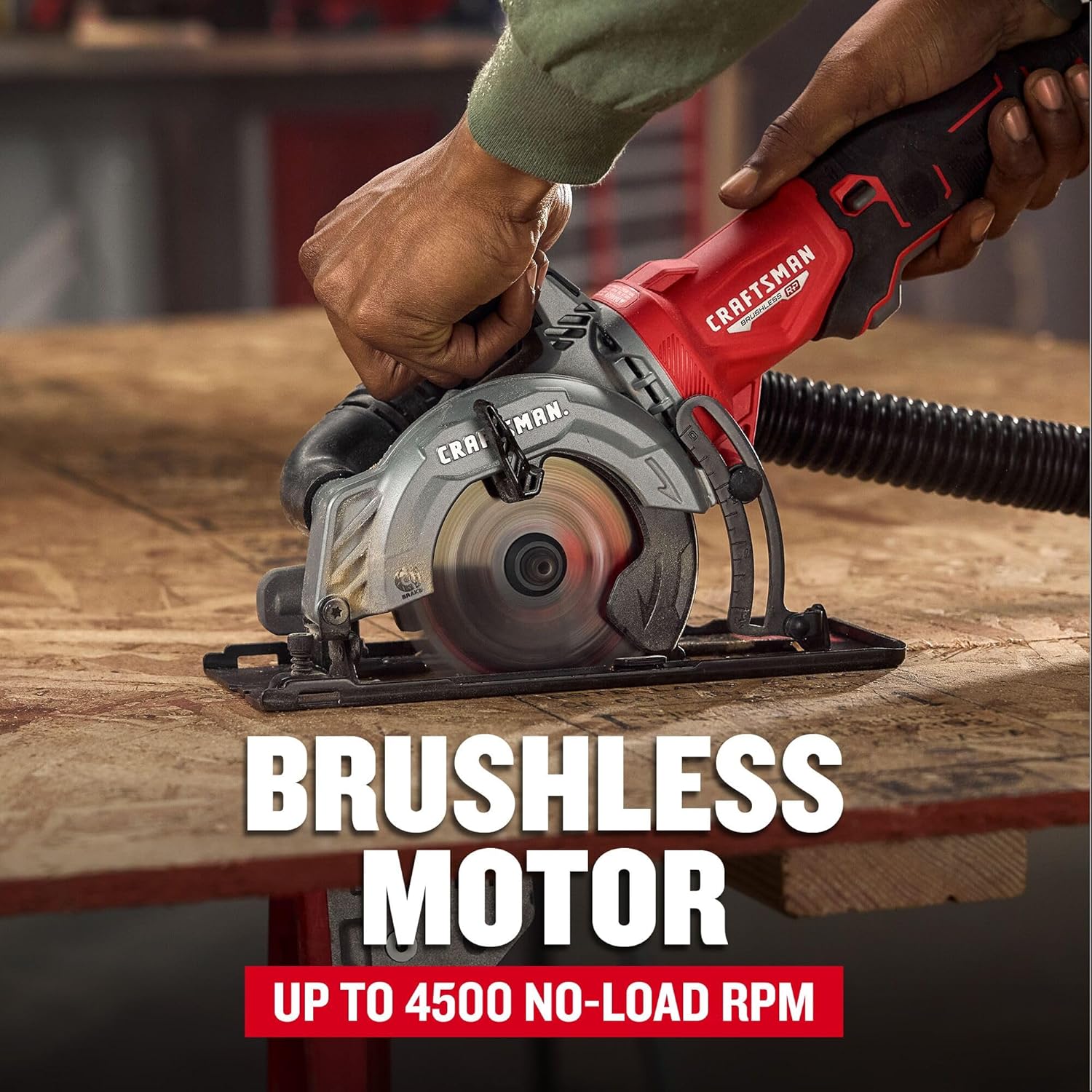 V20 4.5-inch Cordless Circular Saw, with Two Batteries