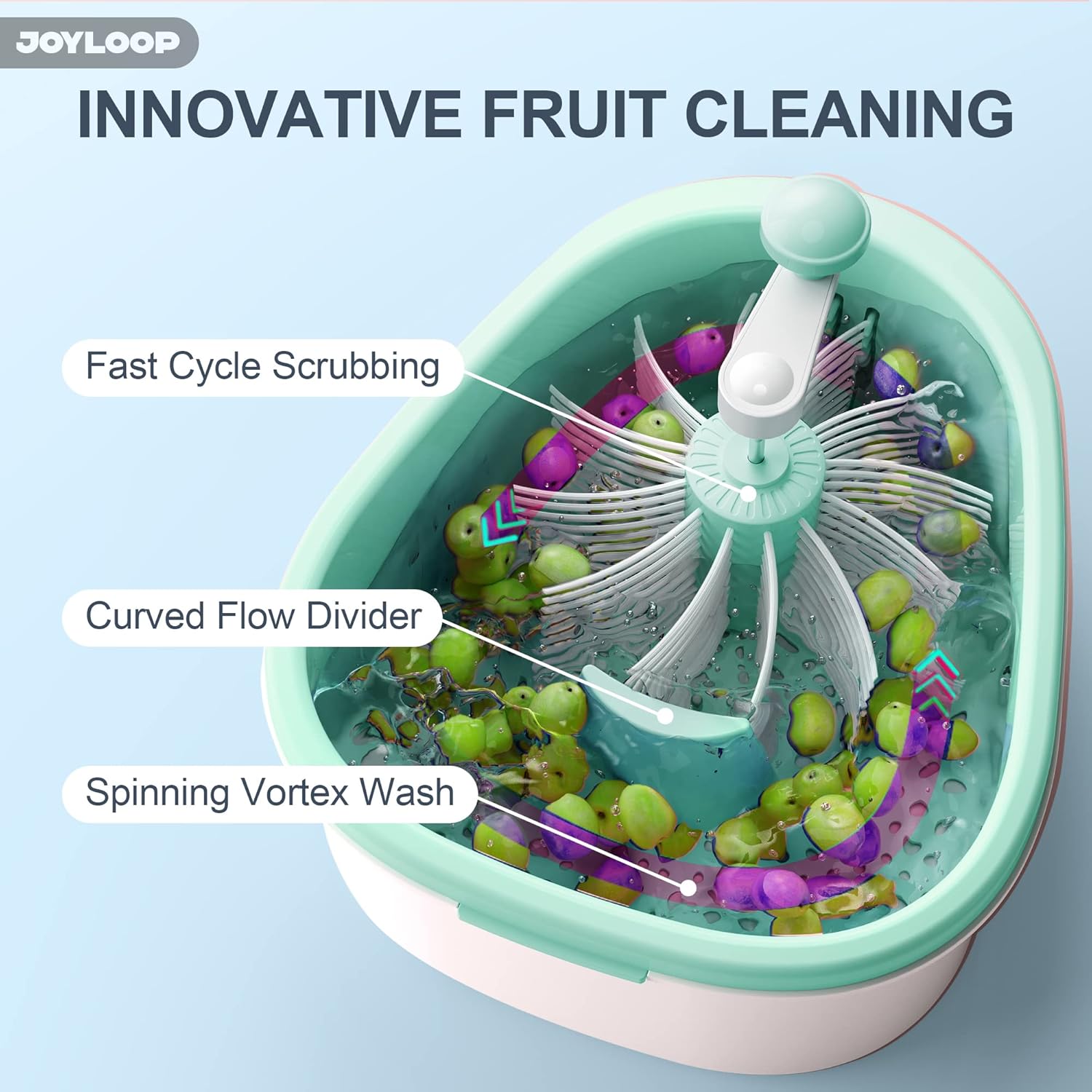 Fruit Cleaner Spinner , Large Fruit Washer Spinner, Fruit Cleaner Spinner with Fruit Washer Bowl, Vegetable Fruit Spinner Washer,Fruit and Vegetable Scrubber
