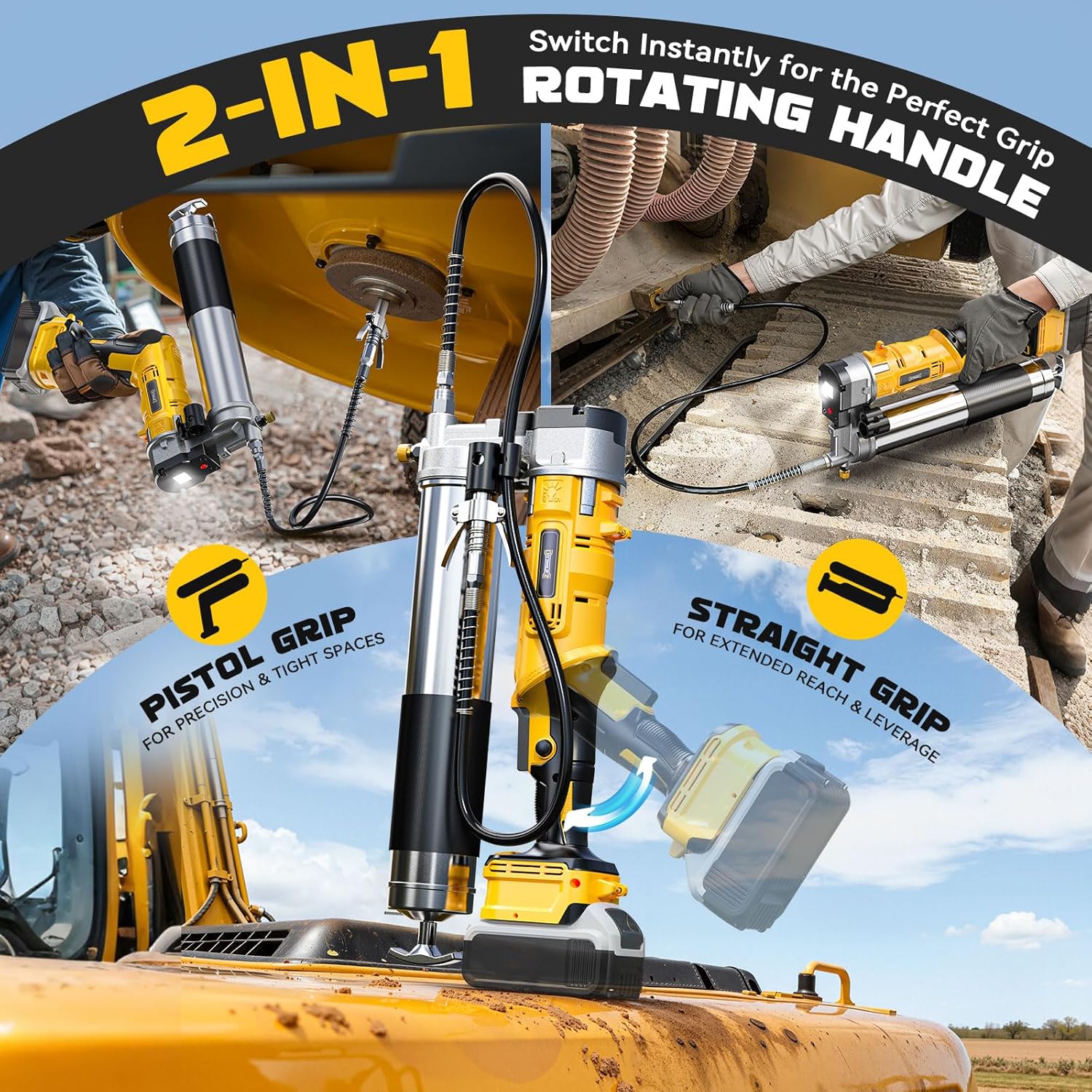 Pro 2-in-1 Cordless Grease Gun