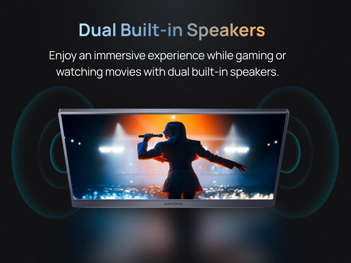 ARZOPA Z1FC, 16.1'' 144Hz Portable Gaming Monitor, 100% sRGB, 1080P FHD, Kickstand Portable Monitor, External Second Screen for PS5 Xbox Laptop PC Switch ARZOPA Z1FC, 16.1'' 144Hz Portable Gaming Monitor, 100% sRGB, 1080P FHD, Kickstand Portable Monitor, External Second Screen for PS5 Xbox Laptop PC Switch
