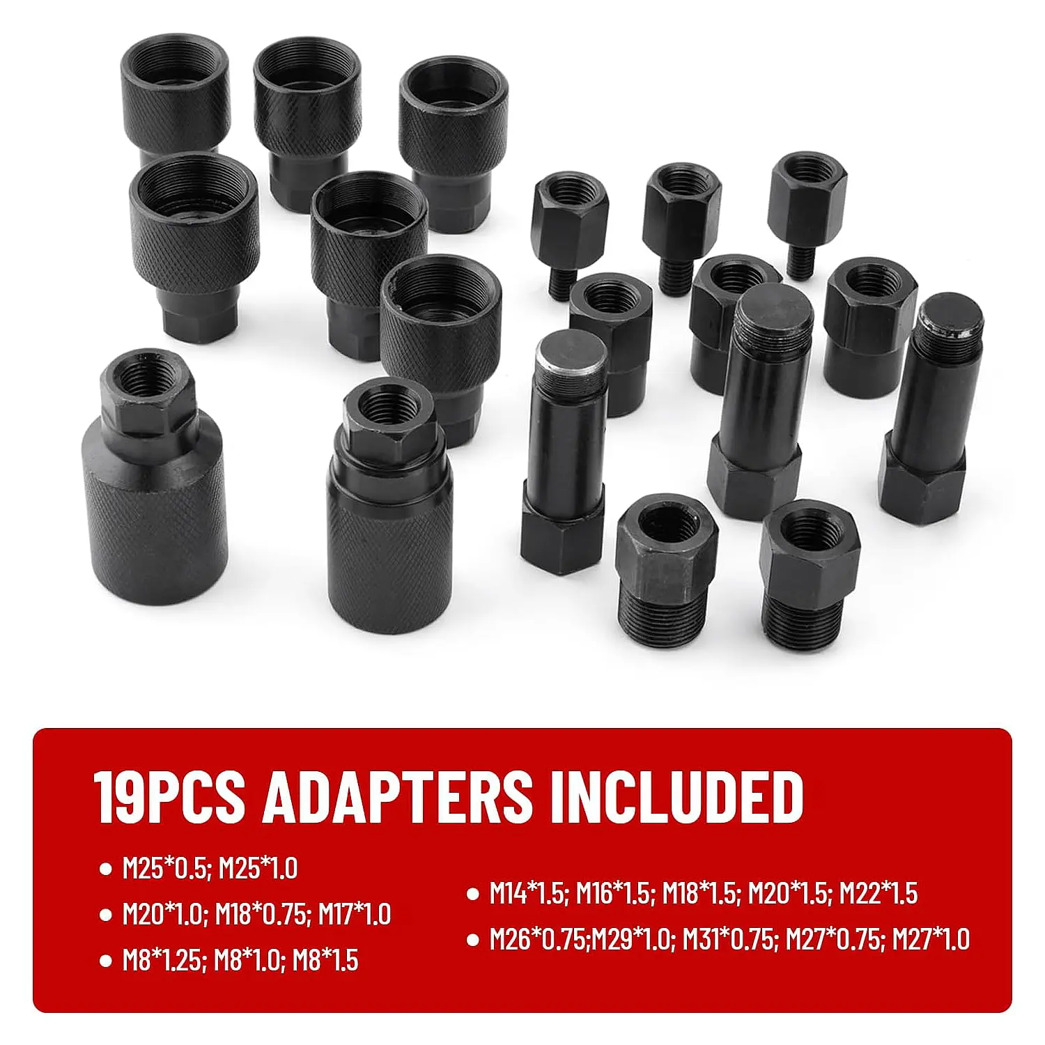 Pneumatic Injector Puller Kit for Diesel Engines 21pcs Diesel Injector Extractor Tool with Air Inlet Hose