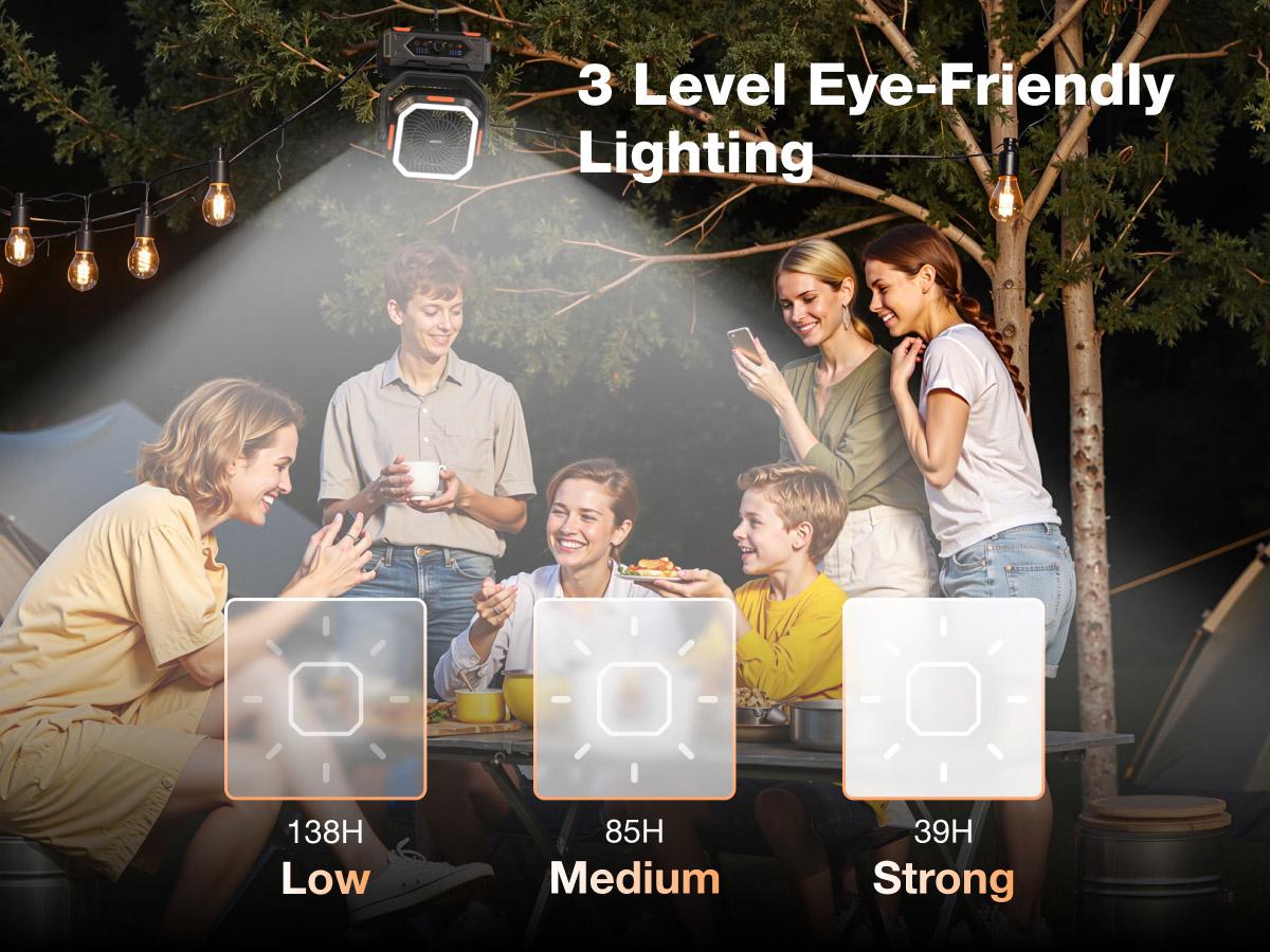 OGERY 2026 Upgraded Camping Fan, 30000mAh Rechargeable Fan with LED Lights & 270° Pivot, Remote Control Shaking Head Desk Fan for Tent Travel Home Multifunction Outdoor Activities summerwins OGERY 2026 Upgraded Camping Fan, 30000mAh Rechargeable Fan with LED Lights & 270° Pivot, Remote Control Shaking Head Desk Fan for Tent Travel Home Multifunction Outdoor Activities summerwins