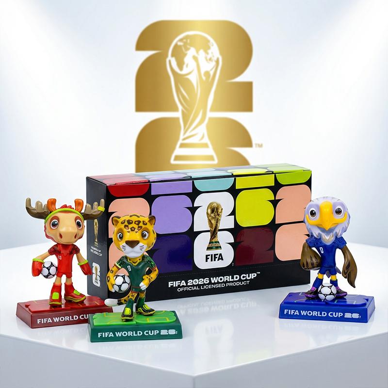 【FIFA Official Licensed】2026 World Cup Mascot Complete Collection Ornaments Canada Maple, Mexico Zayu, USA Clutch 9cm/3.54inch Mini Figures 3Pc Set Collectible Football Souvenir Fan Memorabilia Desktop Decor Trendy Toys Genuine Merchandise 【FIFA Official Licensed】2026 World Cup Mascot Complete Collection Ornaments Canada Maple, Mexico Zayu, USA Clutch 9cm/3.54inch Mini Figures 3Pc Set Collectible Football Souvenir Fan Memorabilia Desktop Decor Trendy Toys Genuine Merchandise