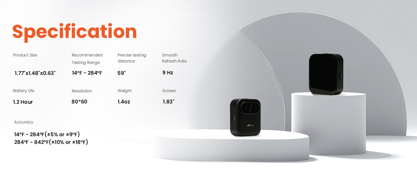 Mini Thermal Camera with Touchscreen, No App Required Small Infrared Imager for Home Inspection, 80&times;60 IR Resolution Infrared Camera for Detect Hidden Camera, Water Leak Detection