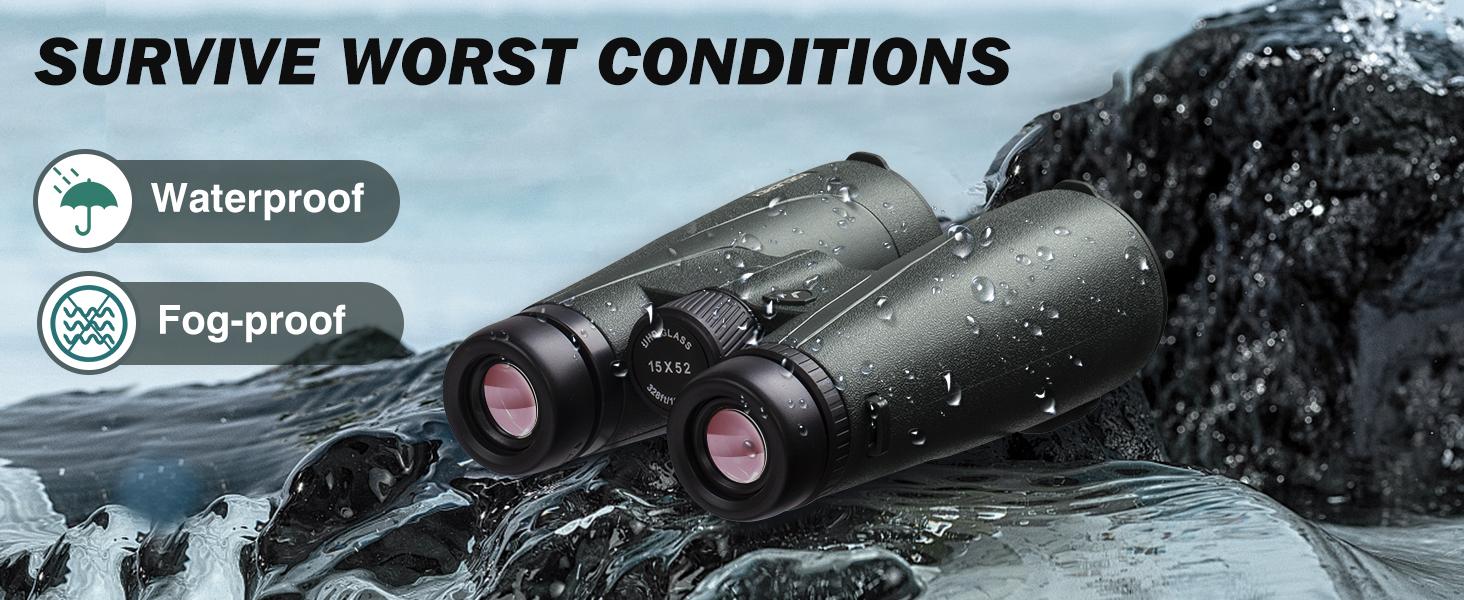 Yoelerey updated 15x52 UHD High Powered Long Range Binoculars, 23mm Large Eyepieces, BAK4 Prism for Low Light, Camping, Bird Watching, Essentials for Nature Lovers, High Powered Binoculars,father'sdaygifts Yoelerey updated 15x52 UHD High Powered Long Range Binoculars, 23mm Large Eyepieces, BAK4 Prism for Low Light, Camping, Bird Watching, Essentials for Nature Lovers, High Powered Binoculars,father'sdaygifts