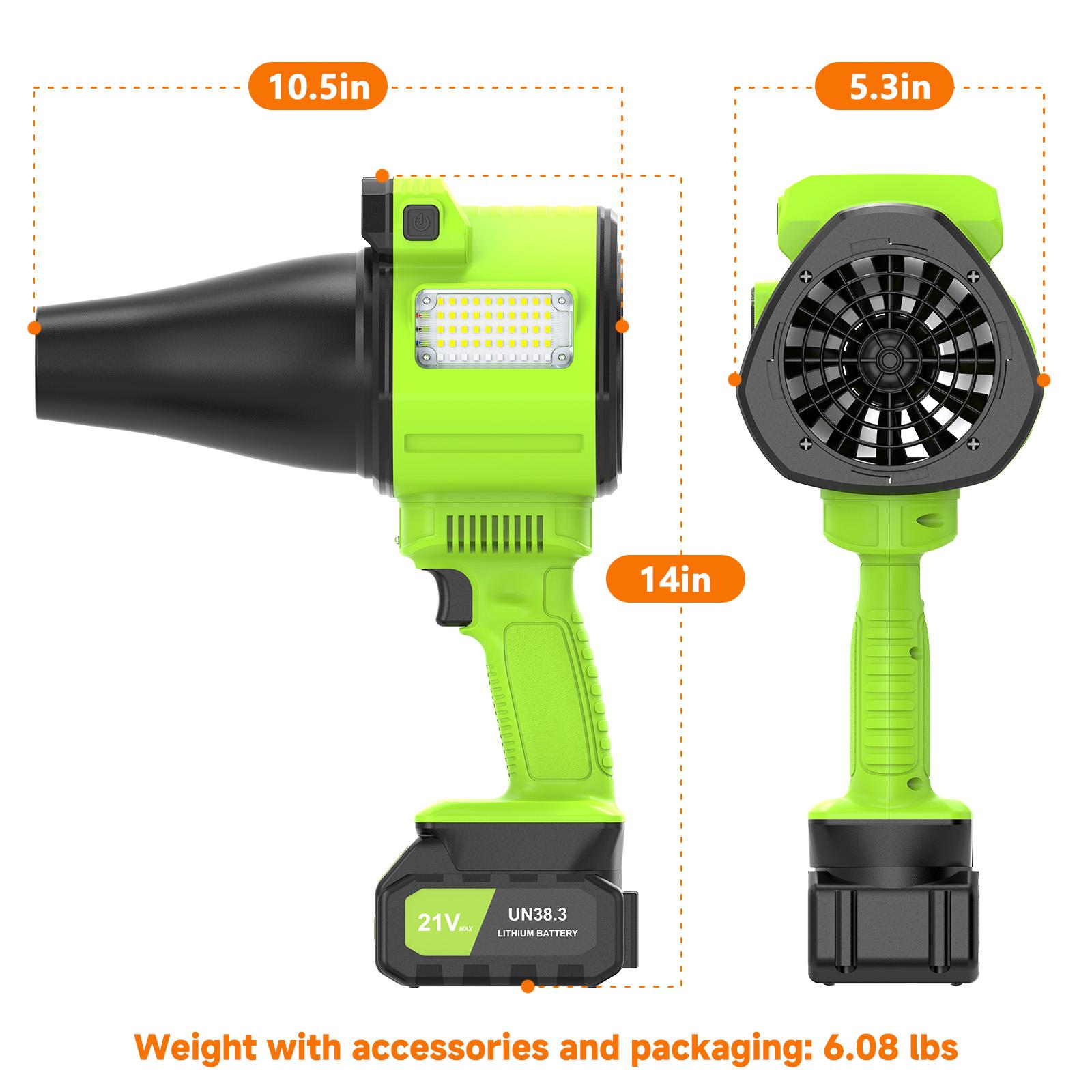 OGERY Updated Leaf Blower Cordless with Lights, 21V Powerful Electric Leaf Blowers with 2 x 3.0Ah Batteries & Charger, 700CFM 140MPH 900G Wind Pressure Lightweight Handheld Blower for Lawn Care Yard Garden summerwins OGERY Updated Leaf Blower Cordless with Lights, 21V Powerful Electric Leaf Blowers with 2 x 3.0Ah Batteries & Charger, 700CFM 140MPH 900G Wind Pressure Lightweight Handheld Blower for Lawn Care Yard Garden summerwins