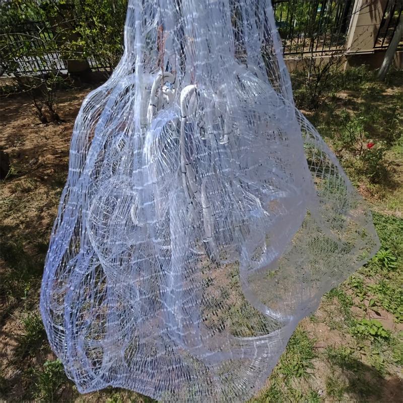 Fishing Cast Net AH2333581 Durable Monofilament White PVC Fishnet with Large Net Pocket for Freshwater Saltwater Fish Shrimp Minnow Bait Easy Setup Strong Design for Anglers Fishermen Teachers Father's Day Gift