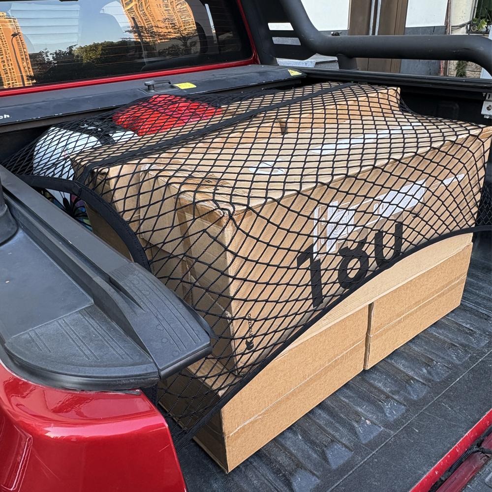 Highly Elastic Cargo Net, Simple Truck Bed Cargo Mesh Organizer, Ideal for ATV, SUV, UTV, Truck and Boat Use Furniture Camping Gear Compact Storage Stretchable