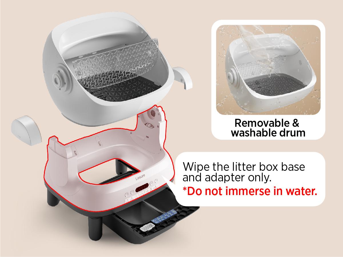 Lesure Self Cleaning Litter Box - Open-Top Automatic Cat Litter Box with APP Control & Anti-Pinch Sensor, for 3.3~18 lbs Cats, Odor Control, Includes 2 Sifters & 1 Roll Waste Bags