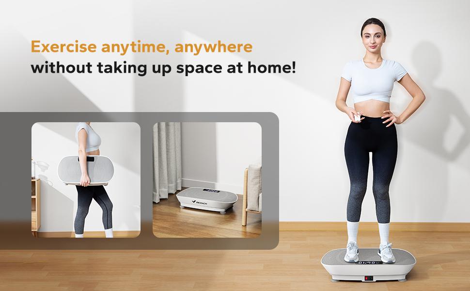 Merach Vibration Plate Exercise Machine with Lymphatic Drainage Feature Compact Design for Full Body Workout Max User Weight 400LBS Home Gym Equipment Summervibes