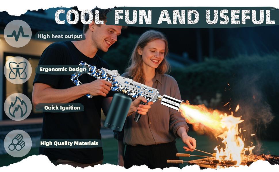 ARTFLAMM Powerful Propane Torch Gun, Multi-use Torch With Adjustable Flame, Blow Torch for Campfire, Fire Pit Starter, Fun Gift (Propane Tank Not Included) fathersdaygift