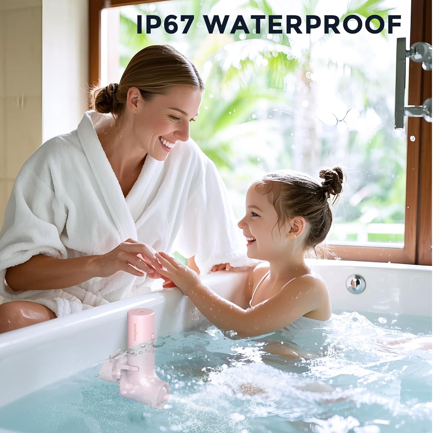 Jet Spa/Bubble Mode, Cordless Portable Bathtub Accessories with 3-Level Adjustable Speed, Bathtub Jets for Home Spa, Relaxing