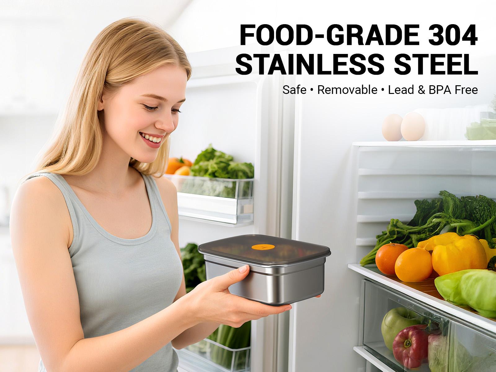 OGERY Self-Heating Electric Lunch Box, 100W Faster Heated Cordless Lunch Box for Adults with Automatic Heating, 40 fl oz 304 Stainless Steel Food Warmer with Timer for Hot Meals Anywhere summerwins