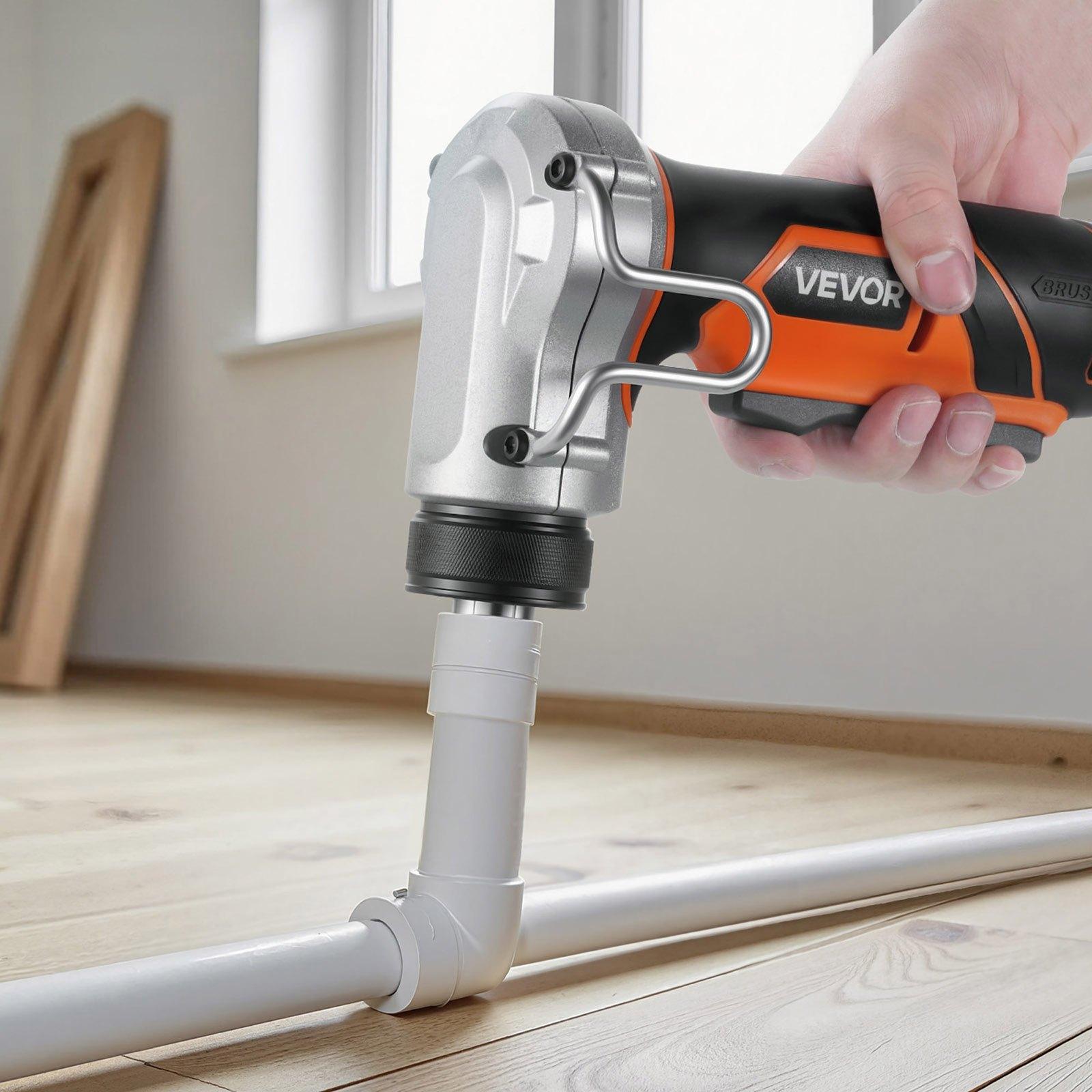 【DealsForYouDays】VEVOR 20V Max Cordless Tube Expander Construction Tool, 22000RPM Electric Tubing Expansion Tool for 1/2"-1" PEX-A Pipes, 3 Expanding Heads, 2x2AH Batteries, Fast Charging Charger, Carrying Case, Construction Tools