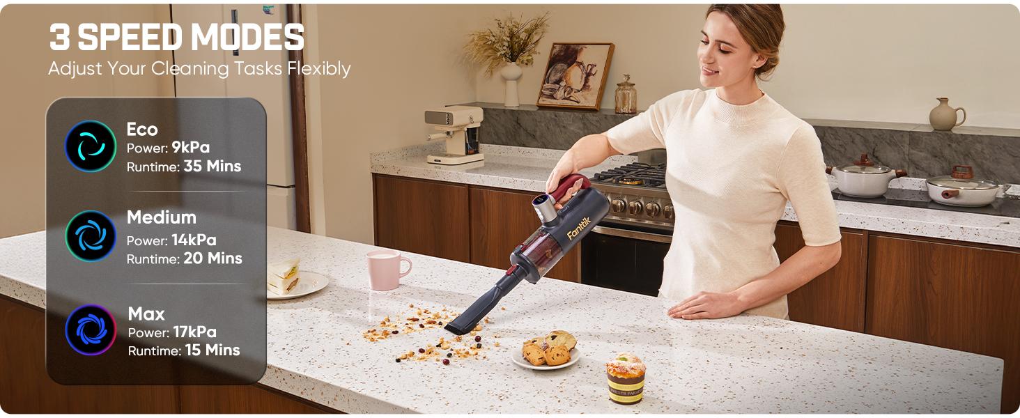 【FathersDayGift】Fanttik Cruise V11 APEX Handheld Vacuum Cordless, 4-in-1 Vacuum Cleaner with 180° Rotatable Handle, 145W Brushless Motor, LED Touch Screen, 3 Suction Modes for Home Corners, Kitchen, Car, Crevices Summervibes, Rechargeable Cordless, Cars A