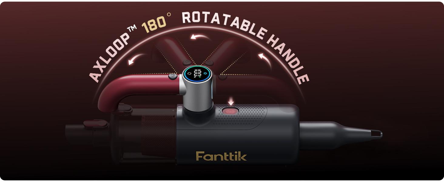 【FathersDayGift】Fanttik Cruise V11 APEX Handheld Vacuum Cordless, 4-in-1 Vacuum Cleaner with 180° Rotatable Handle, 145W Brushless Motor, LED Touch Screen, 3 Suction Modes for Home Corners, Kitchen, Car, Crevices Summervibes, Rechargeable Cordless, Cars A