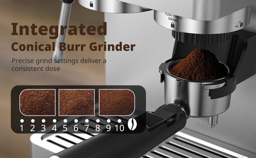 Home 20-Bar Espresso Machine 1 350w, With Color Touchscreen Coffee Machine-BCM2316