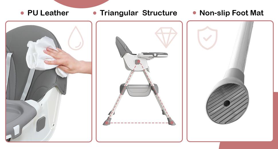 【Mothers Day gift】Baby High Chair 6 in 1 Convertible High Chair with 5-Point Safety Harness, Adjustable Dining Tray, Easy to Clean Surface, Robust Design, #SummerVibes 【Mothers Day gift】Baby High Chair 6 in 1 Convertible High Chair with 5-Point Safety Harness, Adjustable Dining Tray, Easy to Clean Surface, Robust Design, #SummerVibes