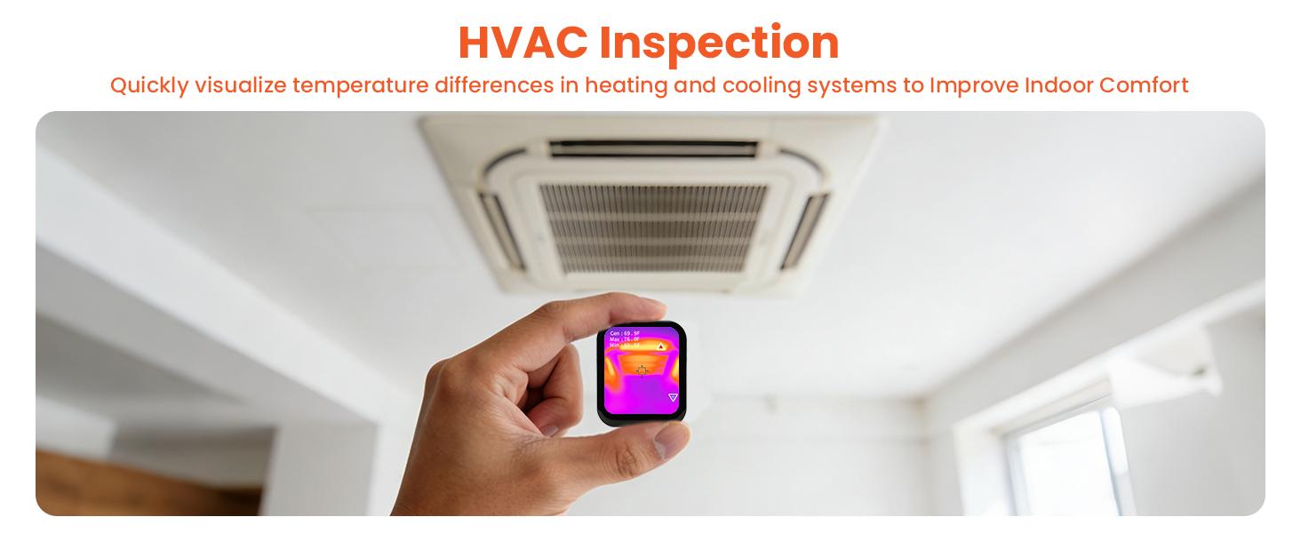 Mini Thermal Camera with Touchscreen, No App Required Small Infrared Imager for Home Inspection, 80&times;60 IR Resolution Infrared Camera for Detect Hidden Camera, Water Leak Detection