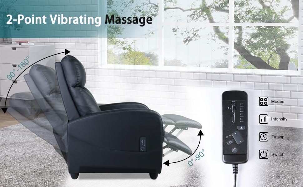 Recliner Chair for Living Room, Massage Recliner Chair Theater Chairs Adjustable Modern Reclining Chair with Padded Seat Backrest Recliner Chair for Living Room, Massage Recliner Chair Theater Chairs Adjustable Modern Reclining Chair with Padded Seat Backrest
