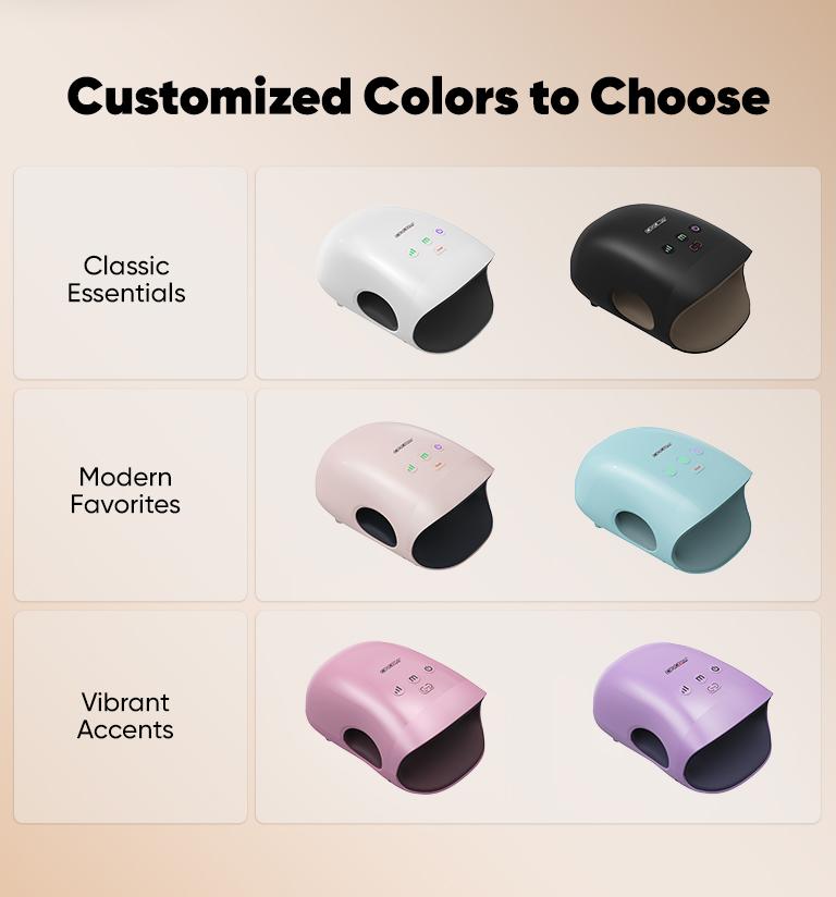 CINCOM Portable Hand Massager, Cordless, Advanced Airwave Technology, Customized Mode & Heating Function, Long-Lasting Battery Life, Auto-Off Feature, Perfect for Daily Relaxation, Comfort, White, Ideal Gift for Christmas & Birthday,summerwins