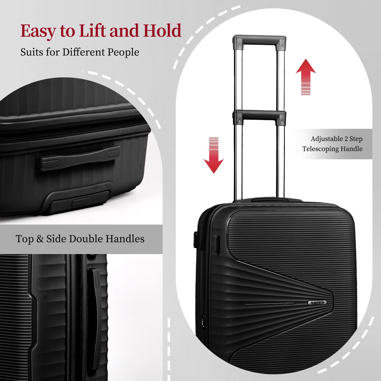 AAIVV 4 PCS Luggage Sets, with Double Spinner Wheels Expandable ABS Travel Suitcase Set, TSA Lock Hardshell Durable Traveling Bag Luggage Sets (13/20/26/28in) summervibes AAIVV 4 PCS Luggage Sets, with Double Spinner Wheels Expandable ABS Travel Suitcase Set, TSA Lock Hardshell Durable Traveling Bag Luggage Sets (13/20/26/28in) summervibes