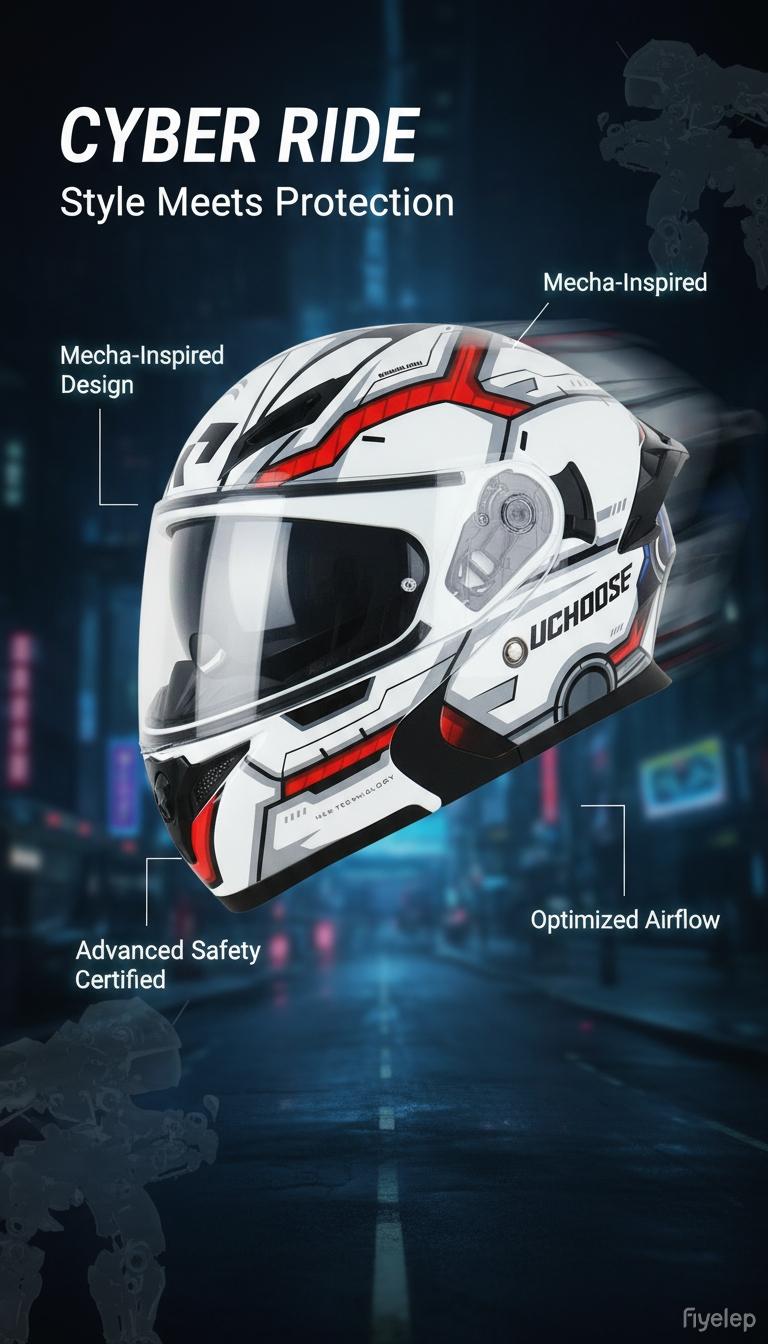 Motorcycle Helmet with Dual Lenses, Full Face Helmet, Unisex Small Helmet, Stylish Colorful Lenses, Dot Certified Safety Hat, Versatile and Trendy