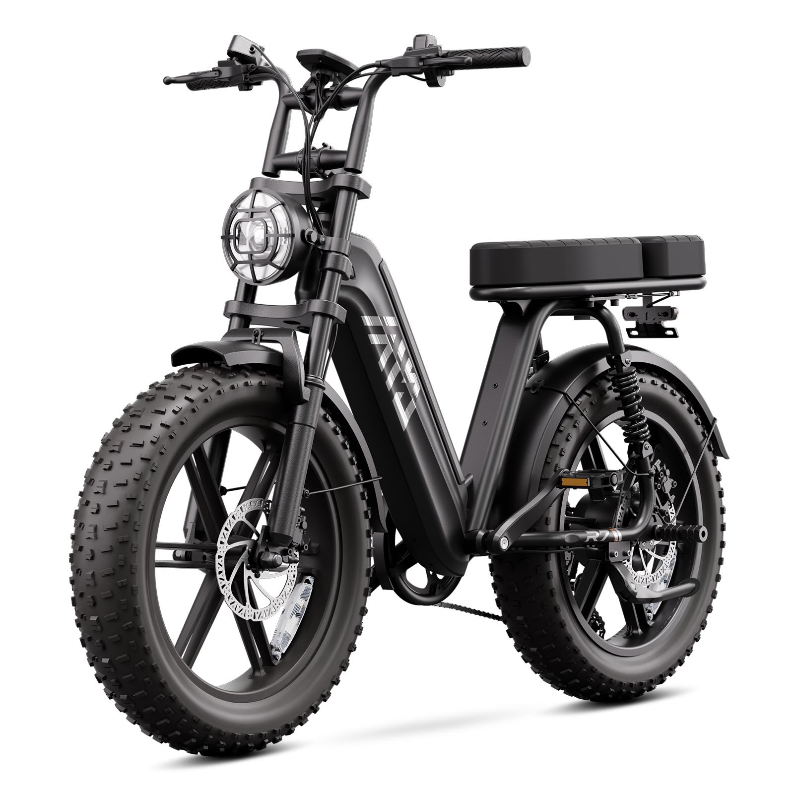 Summervibes 1500W Peak (750W Rated) Electric Bike, 20" Fat Tires, 90Nm Torque, 28MPH Top Speed, 48V 15Ah Battery, 65KM Range, LCD Display & Bluetooth App | Black & Desert Yellow