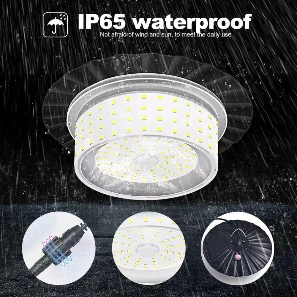 Solar Light Outdoor Motion Sensor Lights, 360° Lighting Waterproof Solar Powered Pendant Light with Remote Control for Home, Shop, Garage, Patio, Yard summerwins Solar Light Outdoor Motion Sensor Lights, 360° Lighting Waterproof Solar Powered Pendant Light with Remote Control for Home, Shop, Garage, Patio, Yard summerwins