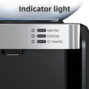 Summervibes[Limited Stock] Antarctic Star 3-in-1 Hot and Cold Water Cooler Chiller System Dispenser with Built-in Ice Maker, for 3 to 5 Gallon Bottle Water Dispenser，with Child Safety Lock，Black