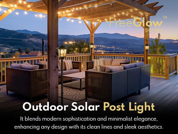 [2 Pack] PASAMIC 63" Solar Lamp Post, Outdoor Lights Waterproof, Patio Pole Light, Floor Lamp for Deck Pathway Backyard Garden Front Porch Decor, Warm White, Replaceable Bulb, Landscape Lighting, #Summervibes