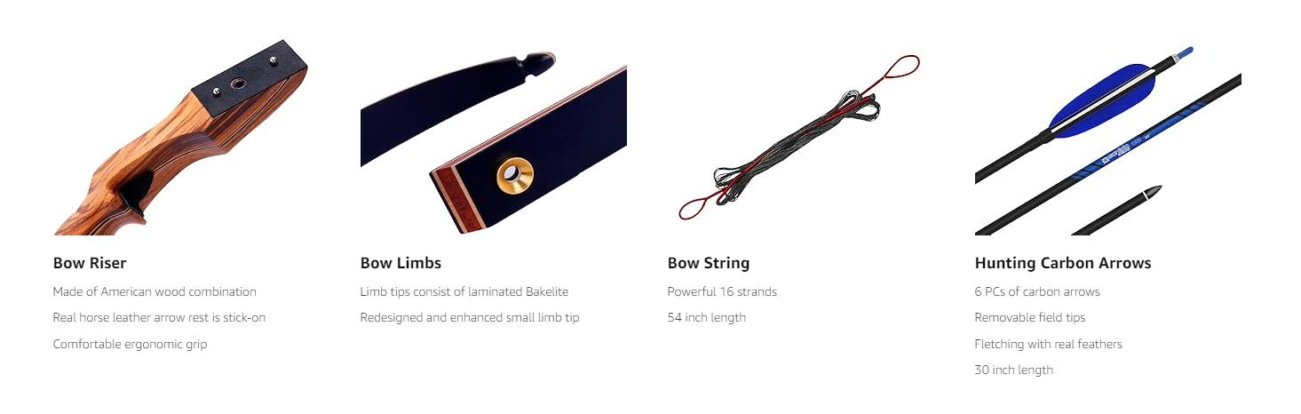 Sanlida Eagle X9 New 58" RTH Standard Recurve Bow and Arrow Set for Adults and Hunters, Wooden Takedown Recurve Bow Package for Outdoor and Practice 25-60 Lbs Sanlida Eagle X9 New 58" RTH Standard Recurve Bow and Arrow Set for Adults and Hunters, Wooden Takedown Recurve Bow Package for Outdoor and Practice 25-60 Lbs