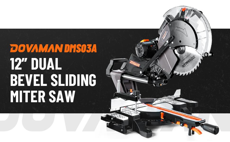 DOVAMAN 12 Inch Dual-Bevel Miter Saw 15-Amp 3800RPM, Ambidextrous Operation, 4.2x13in Cutting Capacity, Laser Guide, 0-45° Bevel & Miter Cut,#Summervibes DOVAMAN 12 Inch Dual-Bevel Miter Saw 15-Amp 3800RPM, Ambidextrous Operation, 4.2x13in Cutting Capacity, Laser Guide, 0-45° Bevel & Miter Cut,#Summervibes