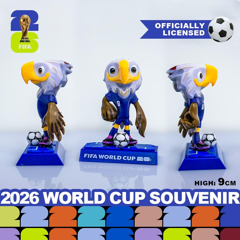 【FIFA Official Licensed】2026 World Cup Mascot Complete Collection Ornaments Canada Maple, Mexico Zayu, USA Clutch 9cm/3.54inch Mini Figures 3Pc Set Collectible Football Souvenir Fan Memorabilia Desktop Decor Trendy Toys Genuine Merchandise 【FIFA Official Licensed】2026 World Cup Mascot Complete Collection Ornaments Canada Maple, Mexico Zayu, USA Clutch 9cm/3.54inch Mini Figures 3Pc Set Collectible Football Souvenir Fan Memorabilia Desktop Decor Trendy Toys Genuine Merchandise