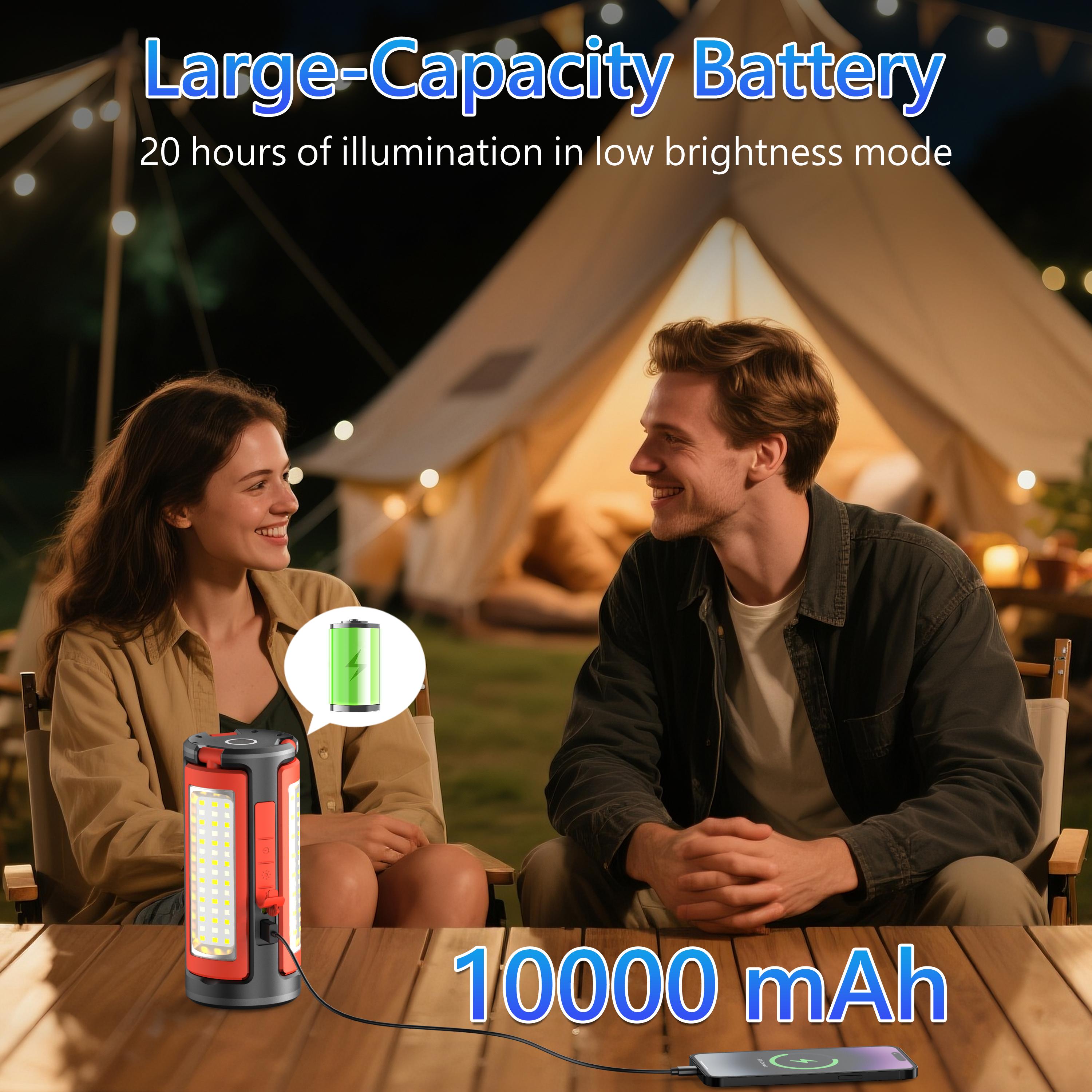 3-Head LED Camping Light - 10000mAh Power Bank, 67" Adjustable Stand, Detachable Tripod, High Power Flashlights, LED Flashlight Rechargeable, Rechargeable Spotlight, Portable Work Light, Work Accessories, Tech Gadgets for Outdoor, Emergency Use,summervibe 3-Head LED Camping Light - 10000mAh Power Bank, 67" Adjustable Stand, Detachable Tripod, High Power Flashlights, LED Flashlight Rechargeable, Rechargeable Spotlight, Portable Work Light, Work Accessories, Tech Gadgets for Outdoor, Emergency Use,summervibe