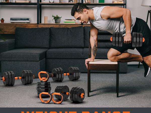 Bearbro 44lb/66lb/88lb 4-in-1 Adjustable Dumbbells Set Free Weight Set with Connector Used as Barbell, Kettlebells, Push up Stand, Fitness Exercises for Home Gym Suitable Men/Women,dealsforyoudays Bearbro 44lb/66lb/88lb 4-in-1 Adjustable Dumbbells Set Free Weight Set with Connector Used as Barbell, Kettlebells, Push up Stand, Fitness Exercises for Home Gym Suitable Men/Women,dealsforyoudays